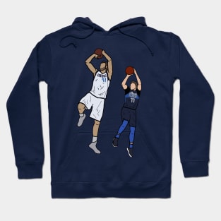 Dirk Nowitzki x Luka Doncic Signature One Leg Fadeaway - Dallas Mavericks Hoodie